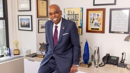 Wade Henderson in his office near the White House