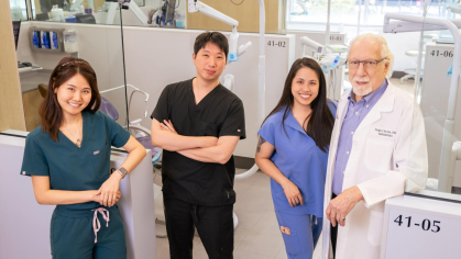 Dr. Noah Chivian with endodontics students